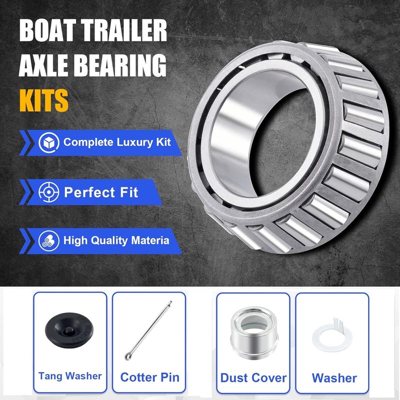 XiKe Trailer Wheel Hub Kit with Bearings and Seal - Fits 3500 Lbs Axles - Image 4