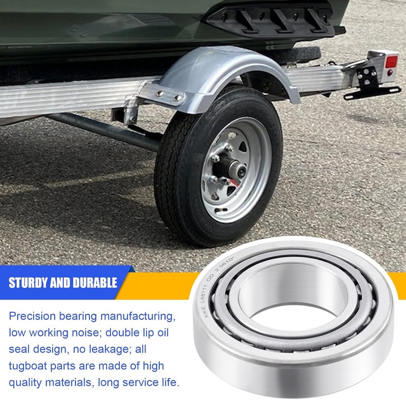XiKe Trailer Wheel Hub Kit with Bearings and Seal - Fits 3500 Lbs Axles - Image 5