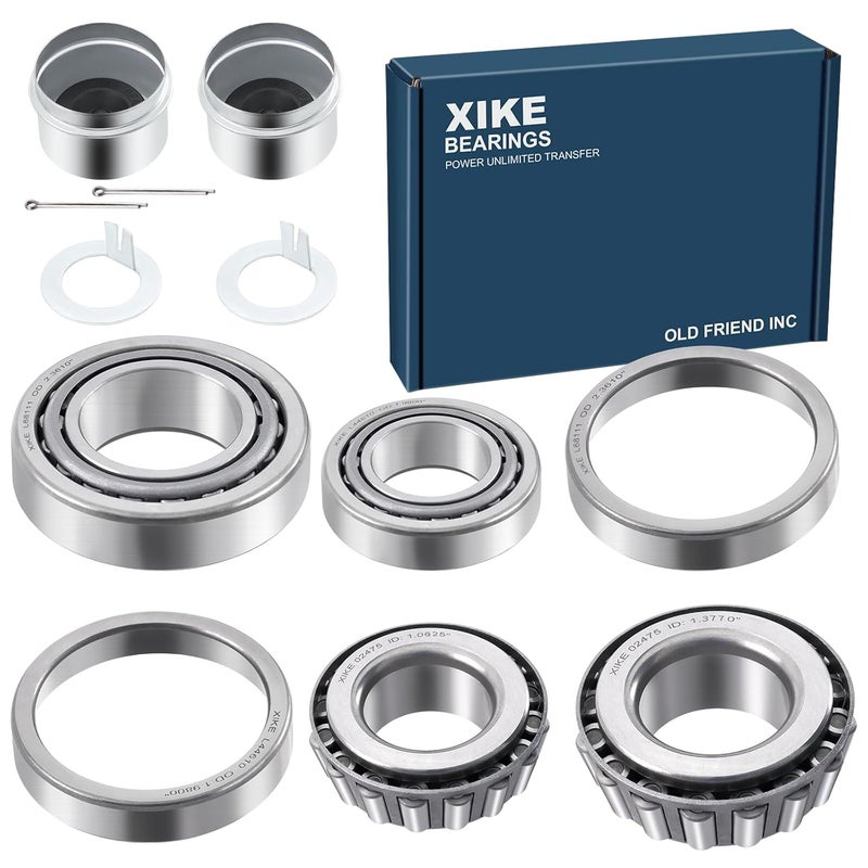 XiKe Trailer Wheel Hub Kit with Bearings and Seal - Fits 3500 Lbs Axles - Image 1