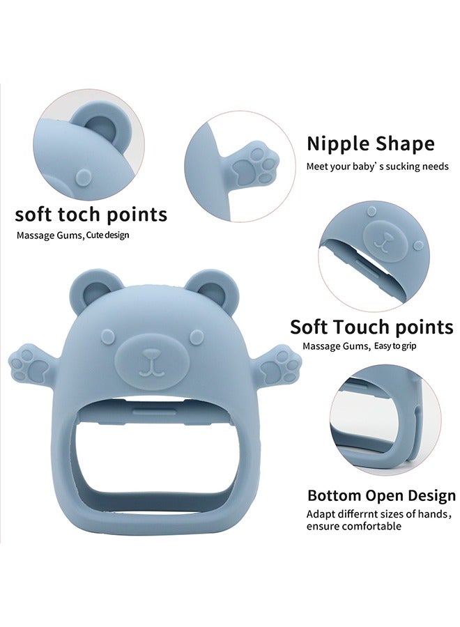 Baby Teether, Anti-Drop Teething Toy for Babies 3+ Months, Silicone Teether for Baby Teething Relief, Infant Toy for Sucking Needs - Image 3