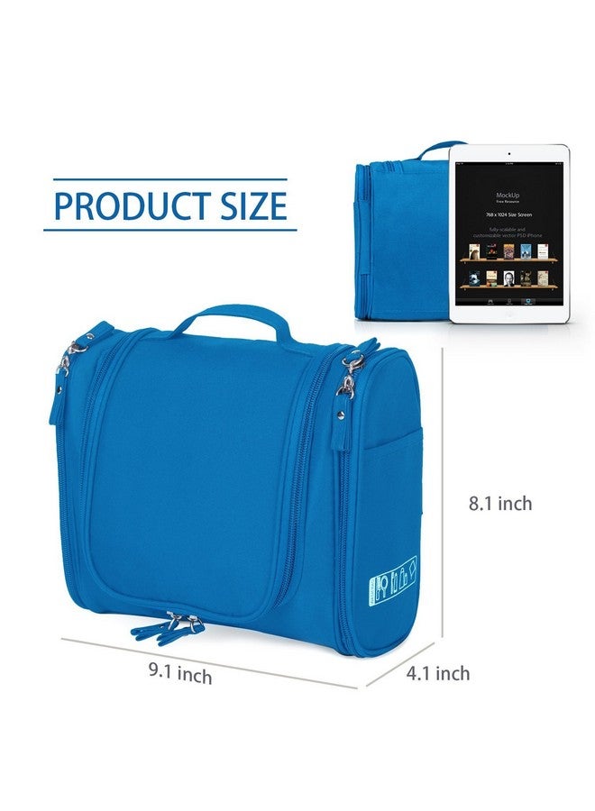 Asier Multifunction Unisex Zipper Toiletry Bag Travel Organizer Hanger Storage Waterproof Makeup Pouch Cosmetic Case (Sky Blue) - Image 5