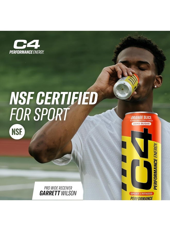 CELLUCOR C4 Pre Workout Energy Drink With Beta-Alanine, Zero Sugar, Carbonated Drink for Strength & Endurance, Orange Flavor – 12 Pack (473ml) - Image 5