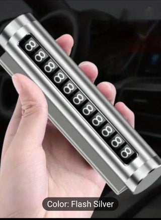 Temporary Parking Card Number Plate for Car, Parking Numbers Card with Hidden Telephone Number, Car Stop Accessories Temporary Number Sign Plate Silver - pzsku/Z75C4DD3923ADBEED6CFAZ/45/_/1729521041/2e46aa45-473f-4198-9773-2cf267b0ef45