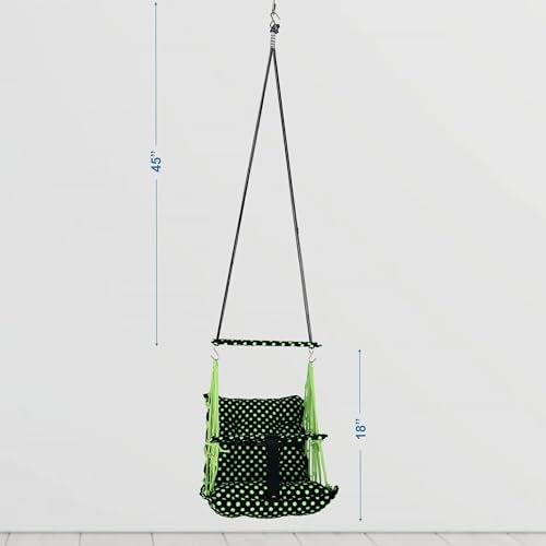 BOFFLE Cotton Swing Chair for Kids Baby's Children Folding and Washable1-3 Years with Safety Belt/Home,Garden Jhula for Babies|Swing for Kids | Seat and Back Side 16x16 inch - Image 4