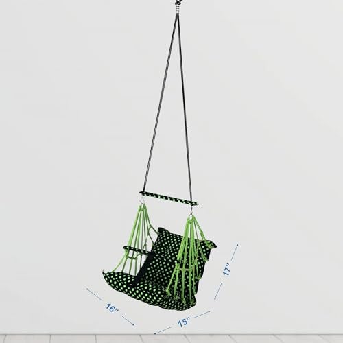 BOFFLE Cotton Swing Chair for Kids Baby's Children Folding and Washable1-3 Years with Safety Belt/Home,Garden Jhula for Babies|Swing for Kids | Seat and Back Side 16x16 inch - Image 5