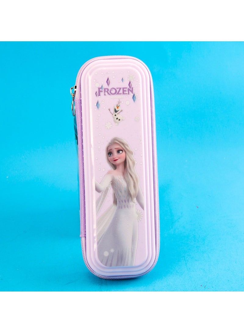 Huitich Frozen Cartoon Pencil Case Large Capacity Zippered Stationery Organizer - Image 4