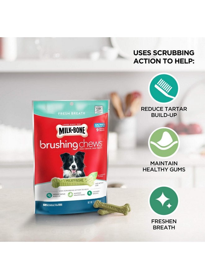 Milk-Bone Brushing Chews Daily Dental Dog Treats, Small/Medium Treats, 7.1 Ounce Pouch - Image 3