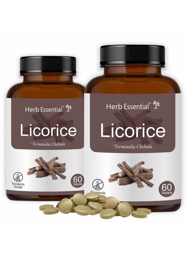 Herb Essential Licorice |Yashtimadhu| Tablets Gastric Wellness, 60 Tablets (Pack of 2) - Image 1
