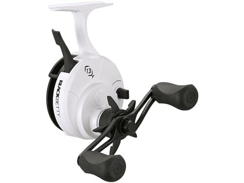 13 FISHING - Freefall Ghost - Inline Ice Fishing Reel - 2.5:1 Gear Ratio - Left Hand Retrieve - BBFFGW2.5-LH - Image 3