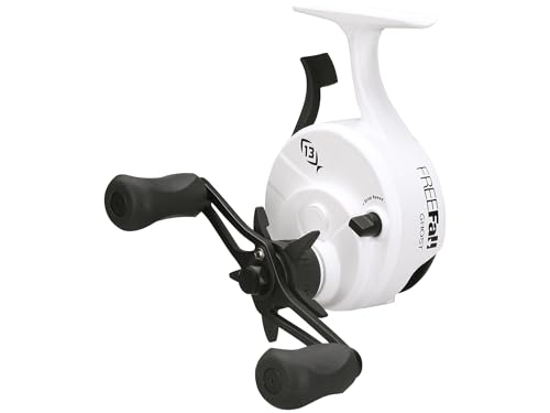 13 FISHING - Freefall Ghost - Inline Ice Fishing Reel - 2.5:1 Gear Ratio - Left Hand Retrieve - BBFFGW2.5-LH - Image 5