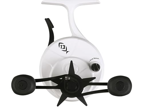 13 FISHING - Freefall Ghost - Inline Ice Fishing Reel - 2.5:1 Gear Ratio - Left Hand Retrieve - BBFFGW2.5-LH - Image 4
