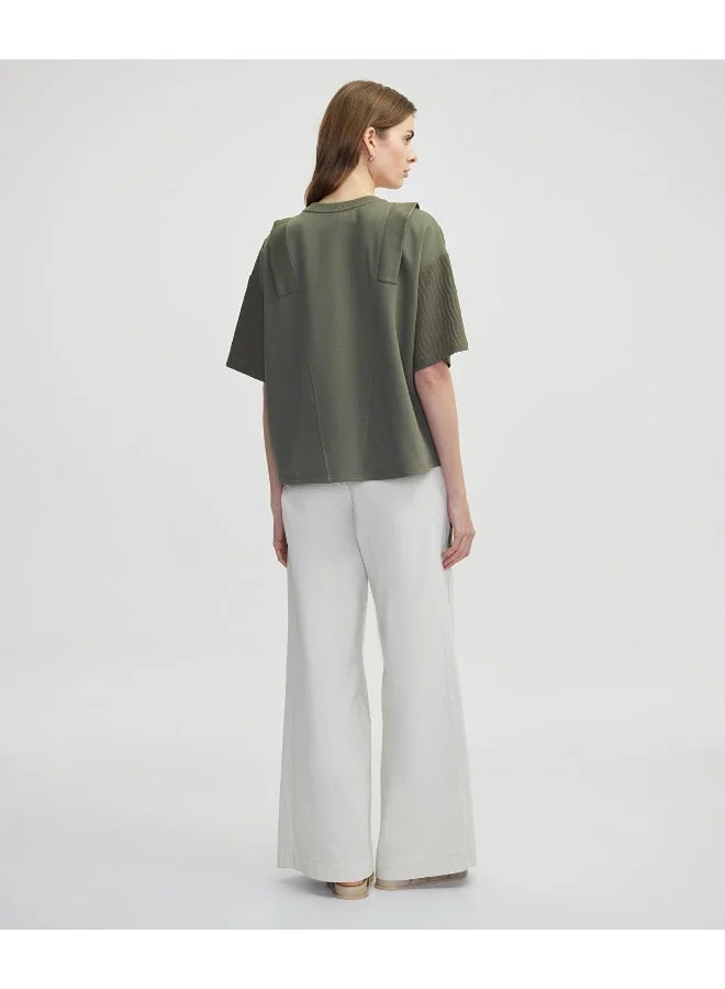 Ipekyol Draped Mixed T-Shirt