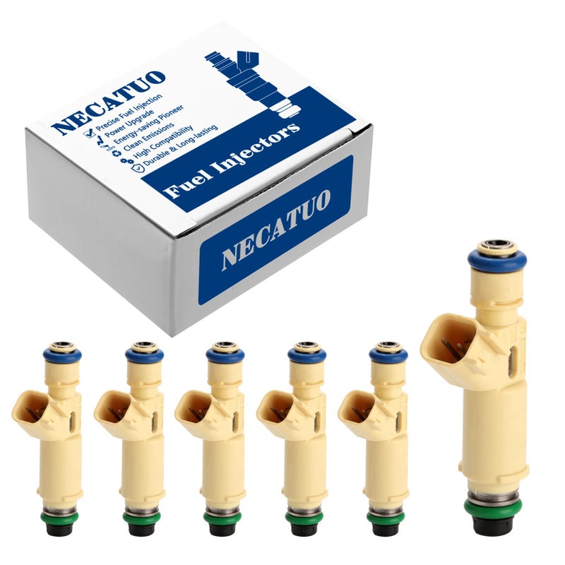 NECATUO Set of 6 Fuel Injectors Compatible with Ford Taurus 2001 Escape 20012004 Mercury Sable 2001 30L V6 Replaces FJ321 CM5059 8001324N - Image 2