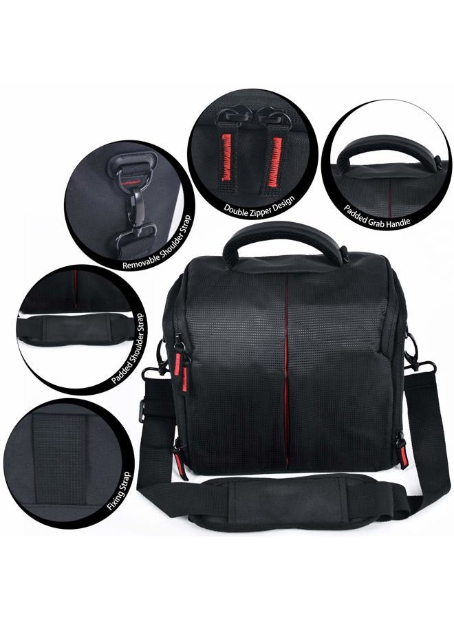 FOSOTO Camera Case Bag Compatible for Nikon D3300 D3400 D5300 D5500 D5600 D7200 D7100 D500 D90 D60 D750 D810 D610,Canon EOS Rebel T5i T6 T7i XT SL1 T3i T4 70D 80D 5D Mark 6D 7D,Sony a99II SLR Camera - Image 5