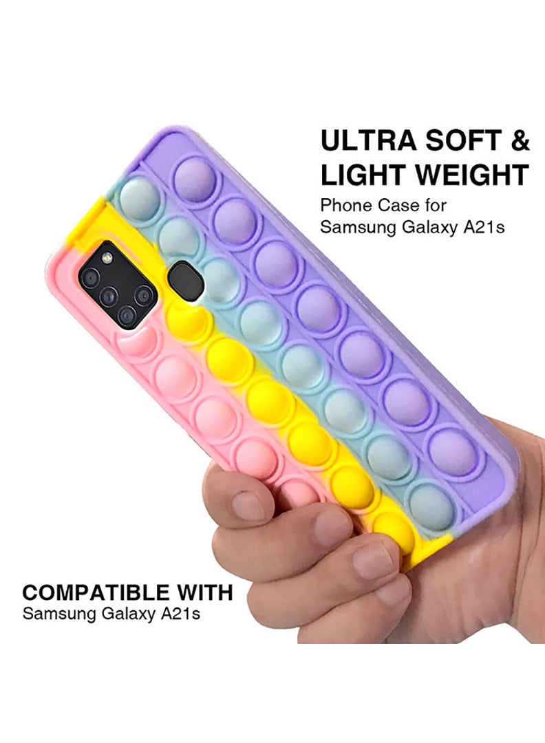 Theodor Push Pop Bubble Fidget Toy Protective Case Cover for Samsung A21s Multicolour - Image 2