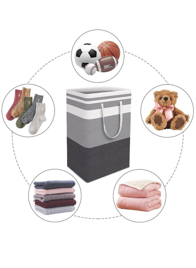 2-pack Laundry Hamper, 75L Collapsible Large Laundry Baskets with Easy Carry Handles, Freestanding Waterproof Clothes Hamper, Storage Basket for Toys Clothes, Laundry Organizer - Image 3