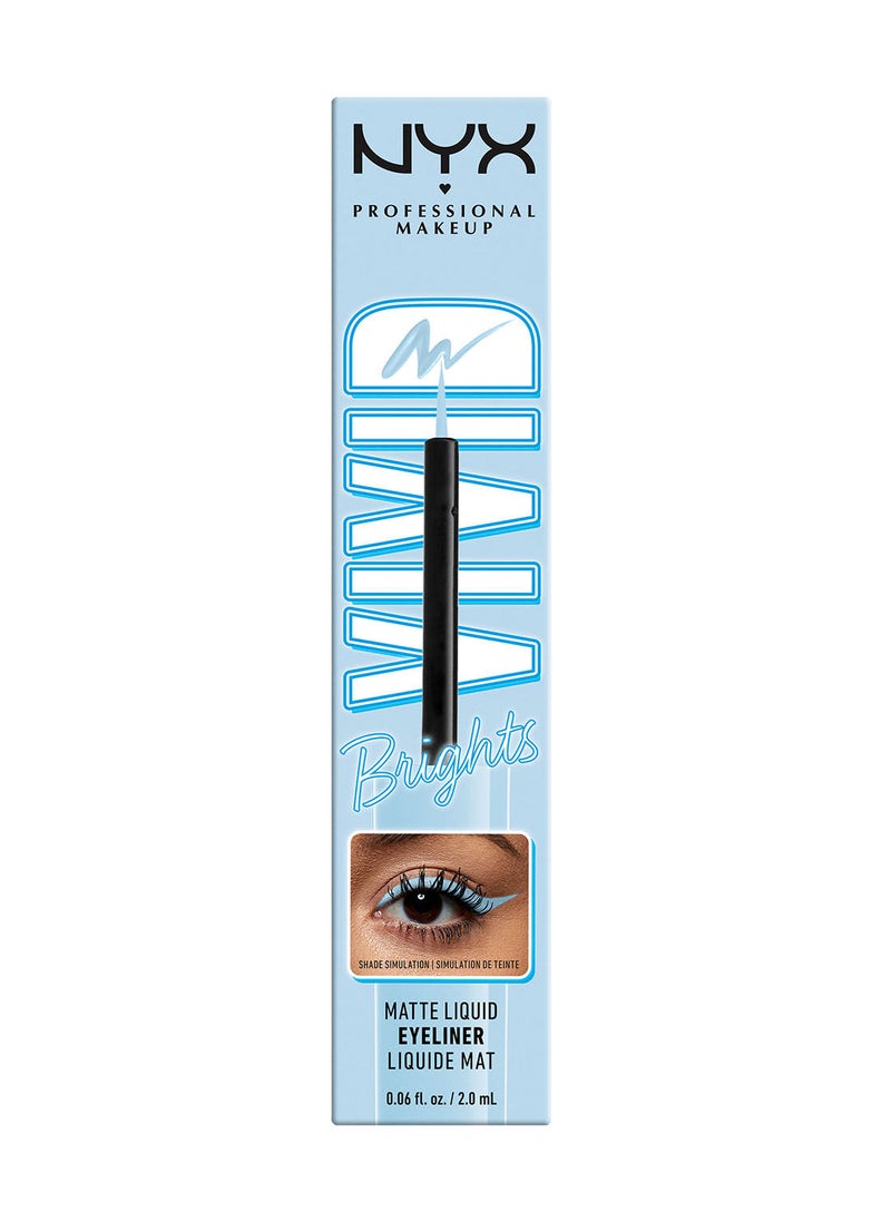 NYX PROFESSIONAL MAKEUP محدد العيون السائل الملون Vivid Brights - Blue Thang  - Image 3