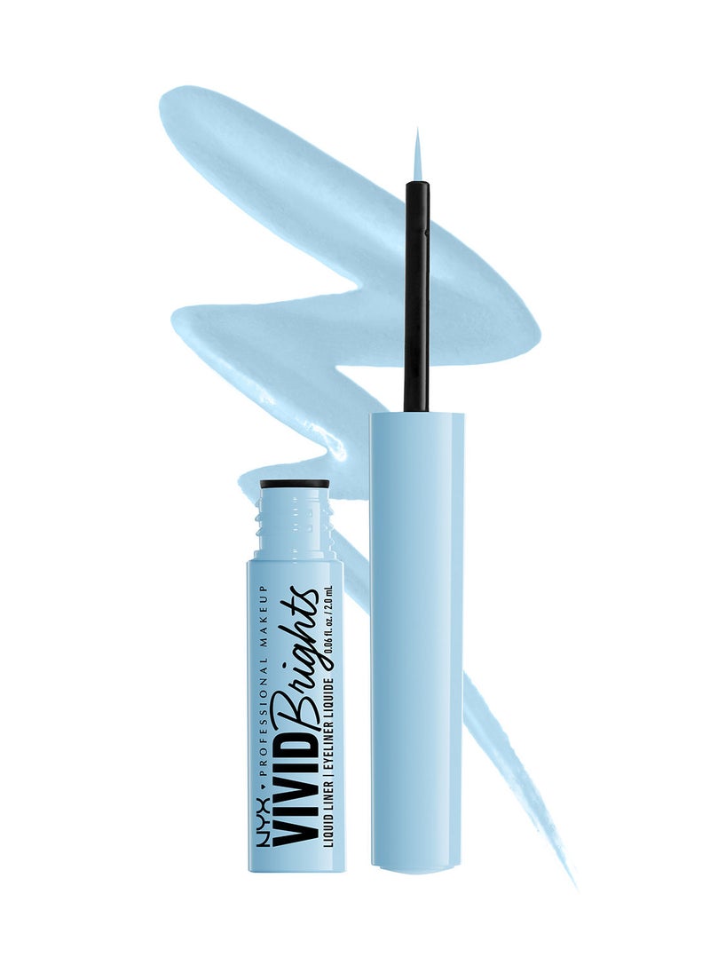 NYX PROFESSIONAL MAKEUP محدد العيون السائل الملون Vivid Brights - Blue Thang  - Image 2