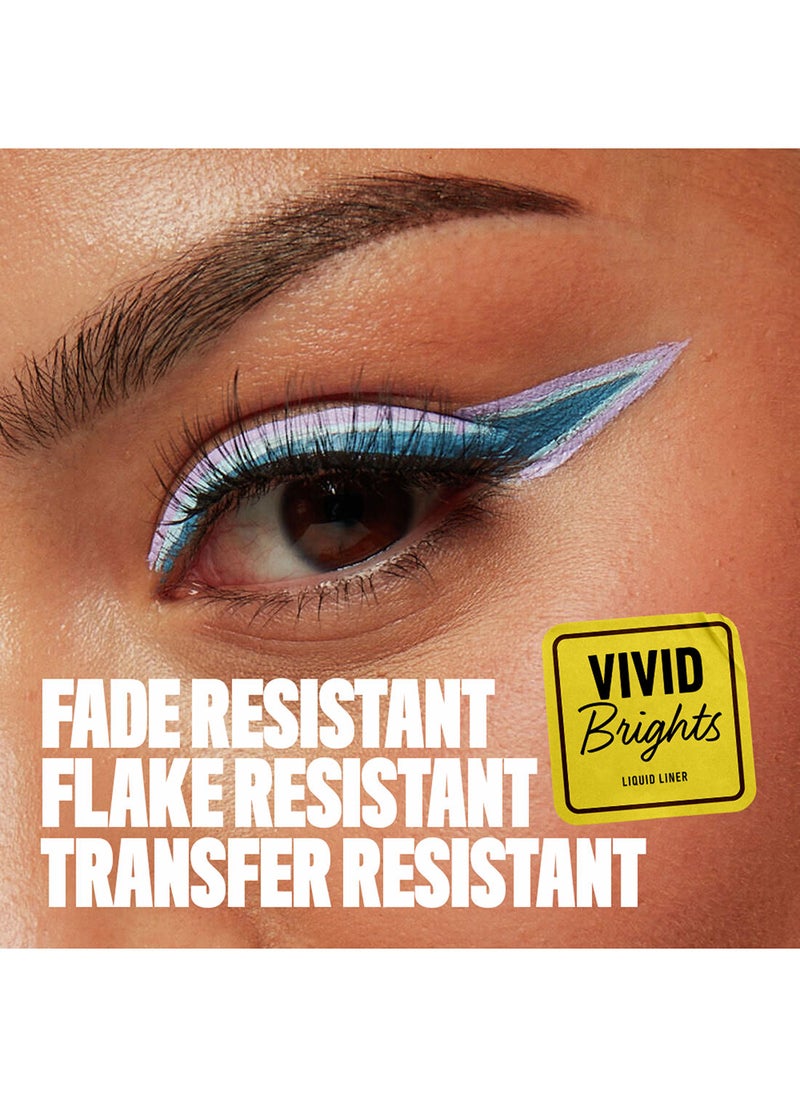NYX PROFESSIONAL MAKEUP محدد العيون السائل الملون Vivid Brights - Blue Thang  - Image 5