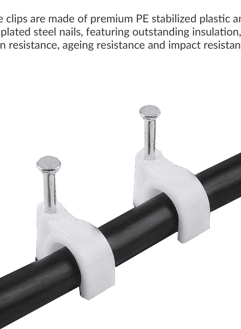 KNP 10mm Cable Clips are essential fasteners designed to secure and organize cables wires and cords in various applications This pack of 50 clips is perfect for both professional and DIY projects ensuring a tidy and safe workspace. - Image 2