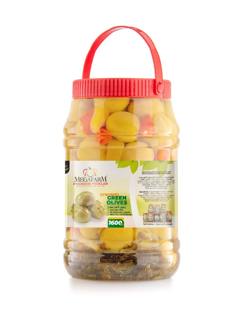Megafarm Pickled Green Olives (Cracked) 1.6kg  - Image 2