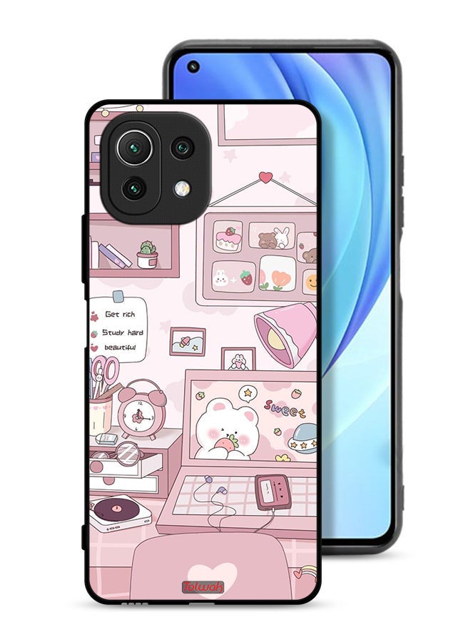 Tolwak Xiaomi Mi 11 Lite Protective Case Cover Get Rich Study Hard - Image 1