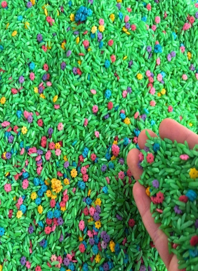 Lattooland Spring Sensory Rice Bin Fillers for Kids -2 LB (4 Cups) | Sensory Play Set with Colored Rice Mix | Montessori Activities & STEM Play | Non-Toxic & Child -Safe | Sensory Table Filler - Image 1