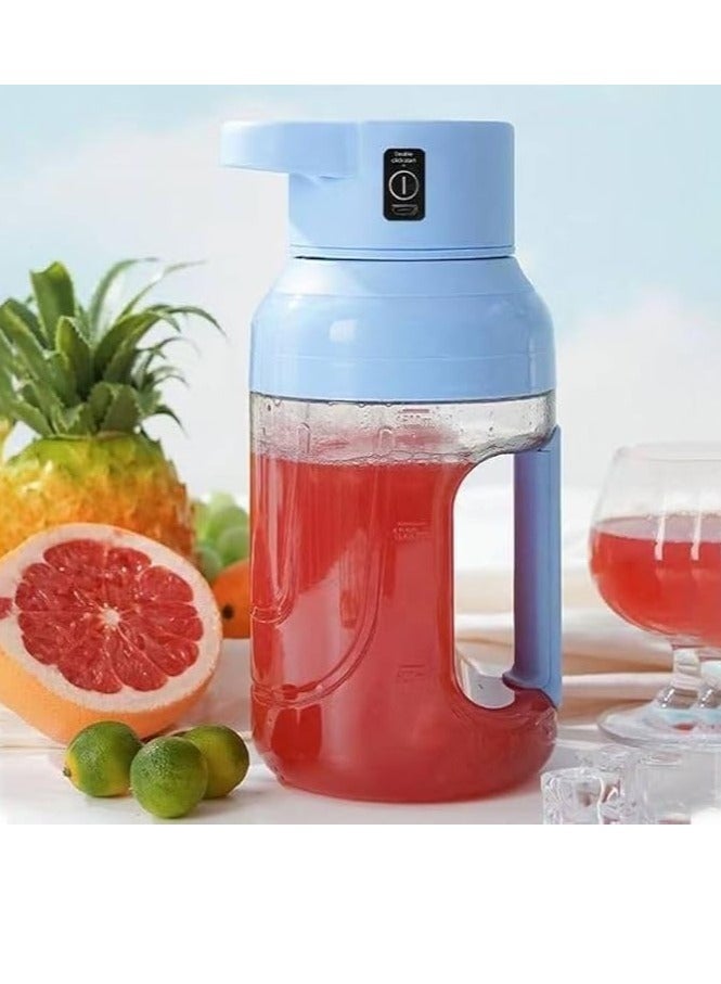Spaceshoop Portable Personal Blender, 1.5L Handheld Juicer for Summer Smoothies and Shakes, USB Rechargeable Fruit Juice Mixer for Outdoors  (blue) - Image 1