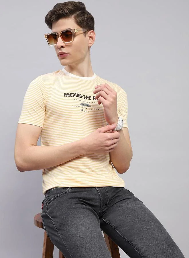 Monte Carlo Monte Carlo Slogan Printed Round Neck Regular Fit T-Shirt