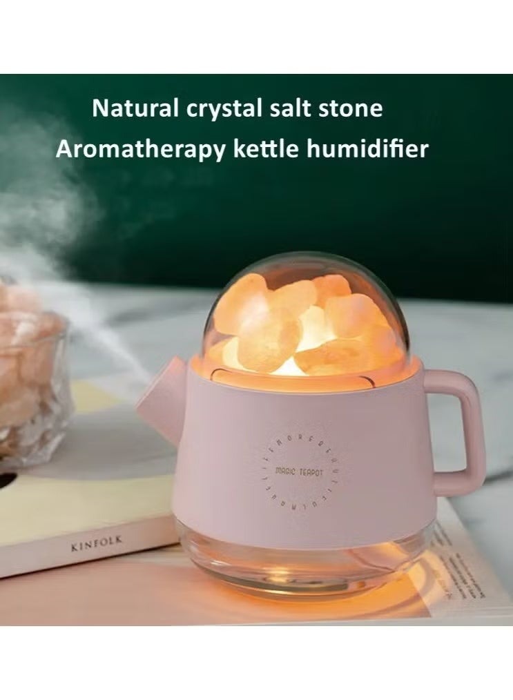 REBENUO Crystal Salt Stone Humidifier 360mL Kettle Shape & Oil Diffuser Cool Mist - Image 4