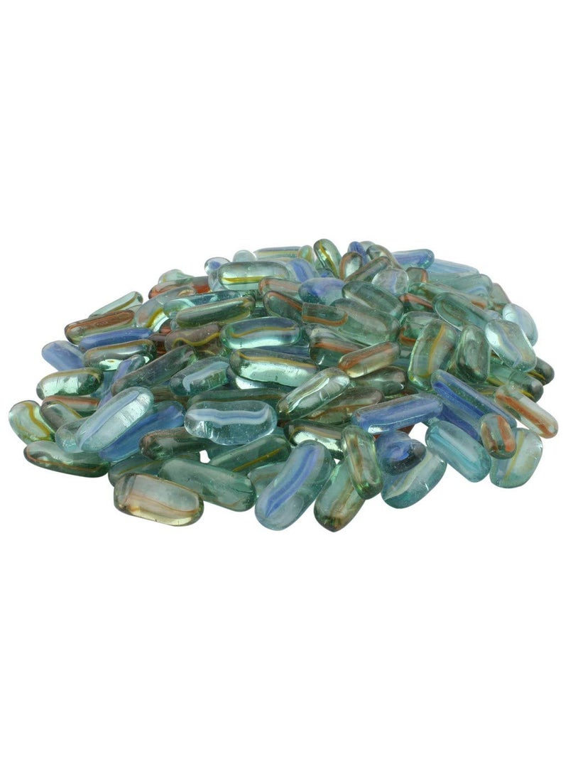 OhhSome OhhSome 500Gm Glass Capsule Mixed Vase Fillers Flower Pattern Pebbles for Garden and Living Room Decor Transparent 500Gm  - Image 1