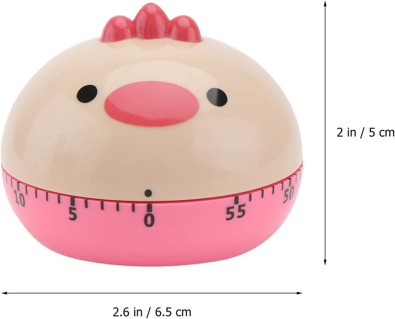 Cute Cartoon Chicken Mechanical Timer for Kitchen Baking Easy-use Management Tool with Loud Alarm Animal-Shaped Home Decor Reminder Countdown Clock for Cooking - Image 3