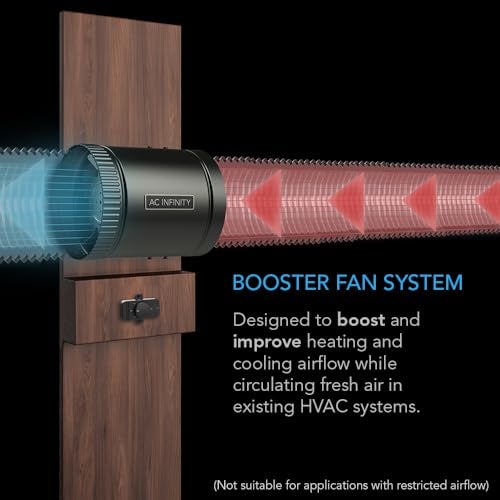 AC Infinity مروحة قنوات AC Infinity RAXIAL S4، مروحة معززة داخلية 4” مع وحدة تحكم في السرعة - مروحة HVAC منخفضة الضوضاء للاستخدام في الأقبية، الحمامات، المطابخ، ورش العمل - Image 2