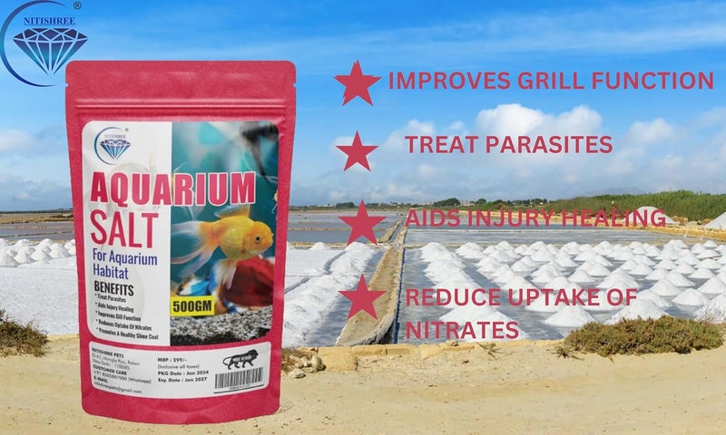 Nitishree Aquarium Salt for Goldfish, Betta Fish, Marine Fish – 500 Gm - Image 2