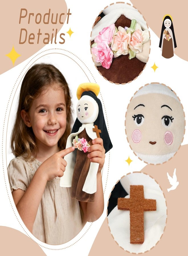 free-space St. Therese of Lisieux Doll Religious Gifts Plush Figure Easter Christmas Decoration Prayer Plush Doll for Girls Boys(St.Therese Doll) - Image 2