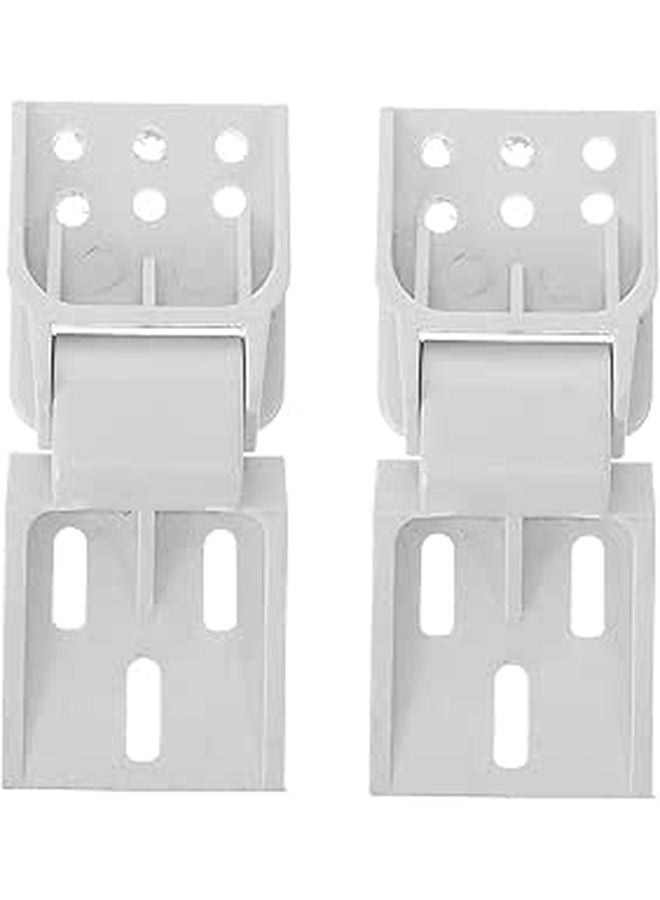 2 Pcs Folding Refrigerator Door Hinges Replacement with Screws Durable Design - Image 1