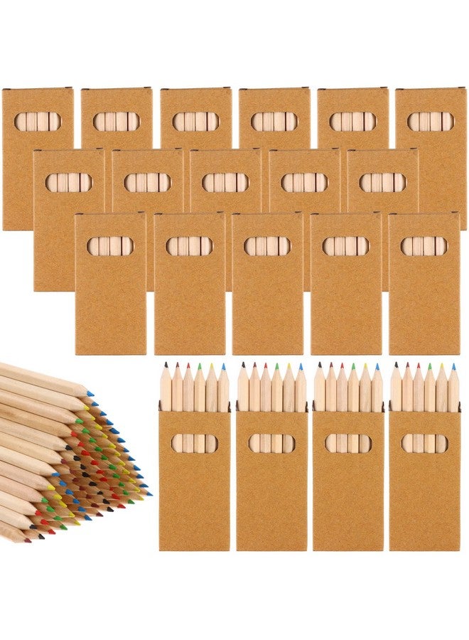 TBoxBo 120Pcs/20 Boxs Boxs Colored Pencils Bulk Mini Drawing Pencils Set for Kids, 3.5inch Short Fat Color Pencils for Adult Coloring Books, Classroom School Drawing Birthday Wedding Party Favors - Image 1
