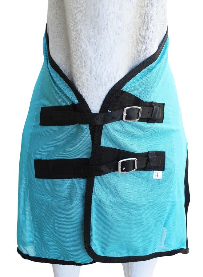 تشالنجر غطاء شبكي صيفي للخيول مقاس 76 بوصة، تدفق هواء ربيعي، لون فيروزي 7301 - Image 2