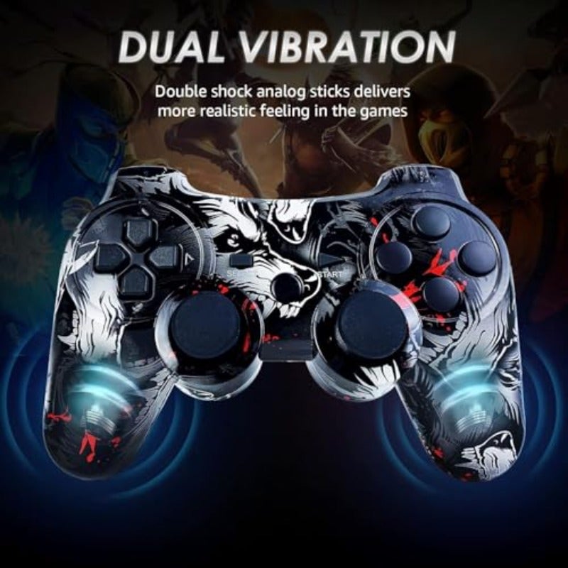 متحكم تشنداو لDualShock 3 من أجل بلاي ستيشن 3 عبوة من قطعتين، متحكم لاسلكي عالي الأداء بتكنولوجيا الاهتزاز المزدوج وتحكم بالحركة، من شركة فليم وول - Image 2