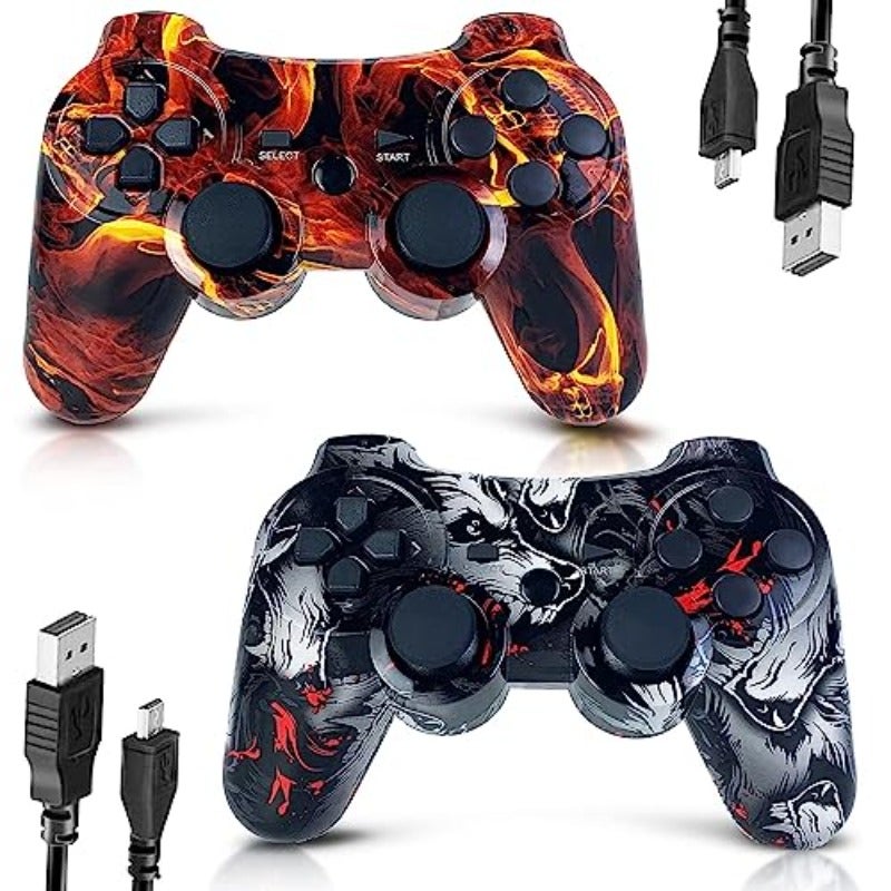 متحكم تشنداو لDualShock 3 من أجل بلاي ستيشن 3 عبوة من قطعتين، متحكم لاسلكي عالي الأداء بتكنولوجيا الاهتزاز المزدوج وتحكم بالحركة، من شركة فليم وول - Image 1