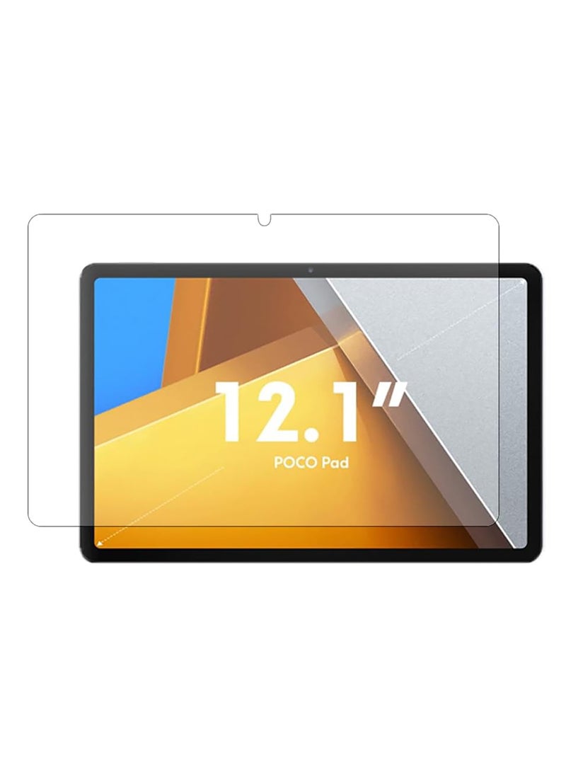 Screen Protector for Xiaomi Poco Pad 12.1 inch Tablet,Tempered Glass Film Anti-Scratch High Touch Sensitivity,1Pack. - Image 1