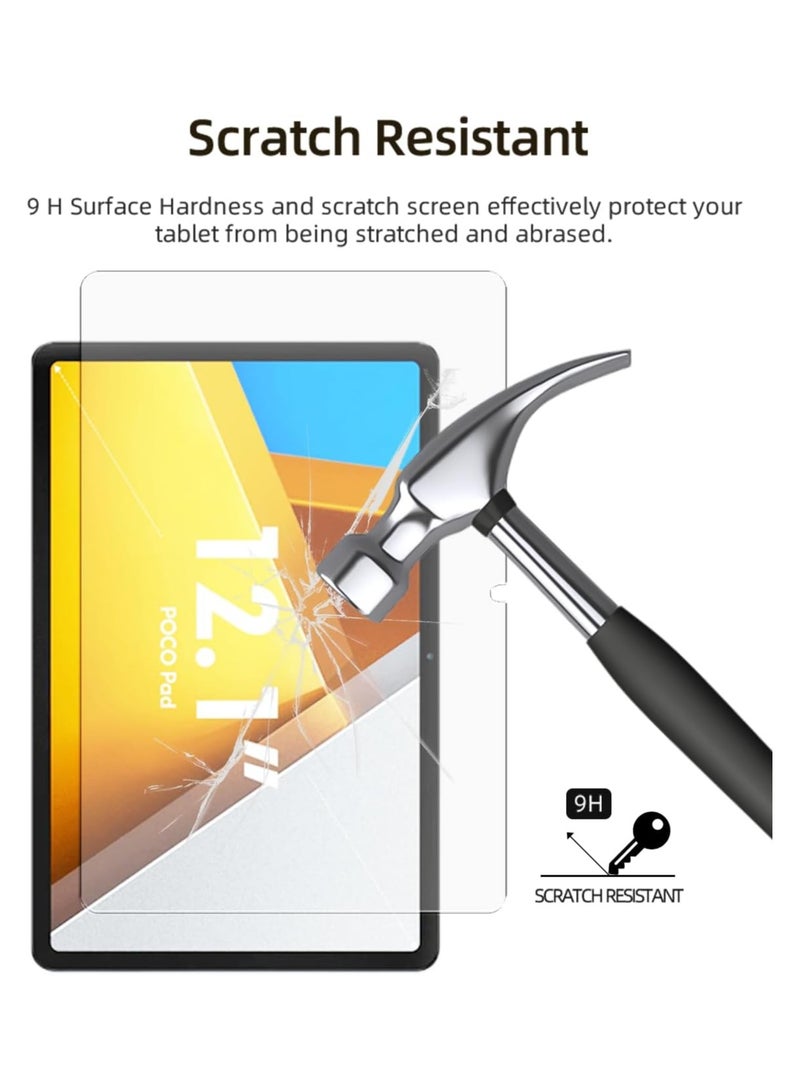 Screen Protector for Xiaomi Poco Pad 12.1 inch Tablet,Tempered Glass Film Anti-Scratch High Touch Sensitivity,1Pack. - Image 5
