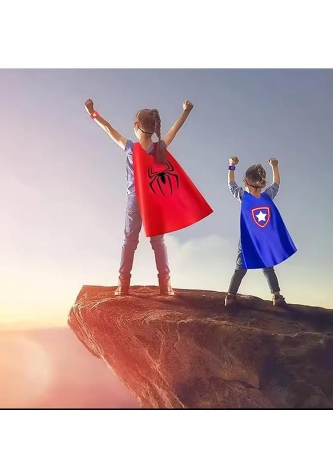 Superhero Costume Capes and Masks for Kids Boys Girls 3-10 Years  Cosplay Double Side Capes Best Superhero Toys and Kids Gifts 70cm*70cm  - Image 2