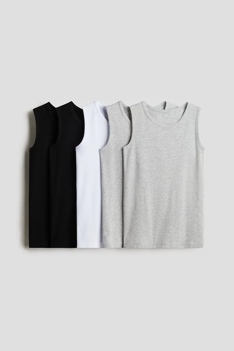 H&M 5-pack cotton vest tops