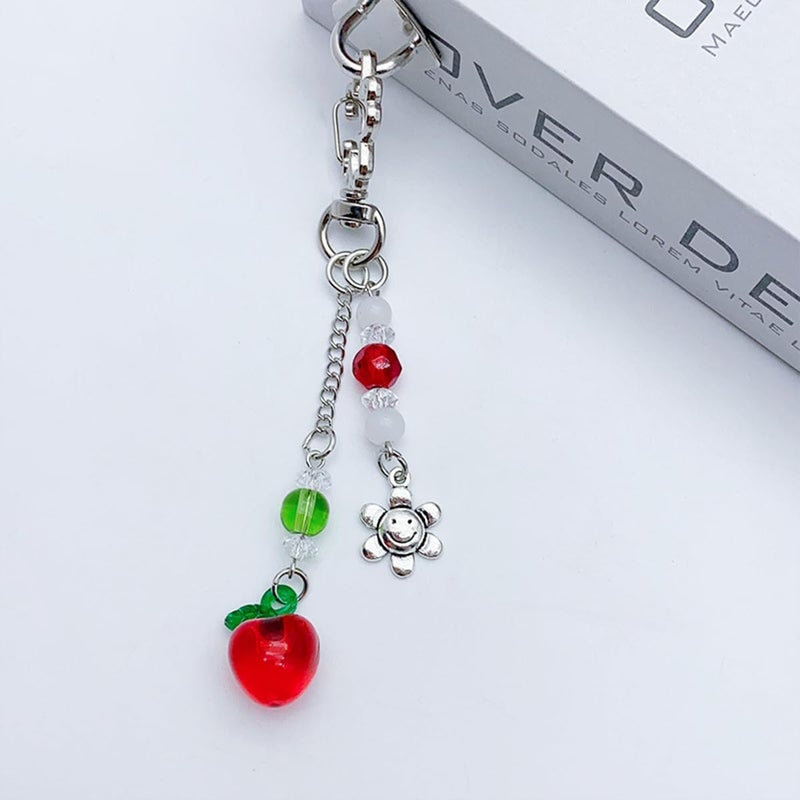 cioatu Cute Keychain Aesthetic Y2K Keychain Accessories Heart Butterfly Strawberry Bear Key Chain for Keys Bags Women Gifts - Image 5