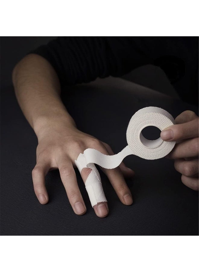 (3 لفات) شريط أصابع من أكسيد الزنك الأبيض - لفائف أصابع معصم قابلة للتنفس، شريط رياضي سهل التمزيق ولا يترك بقايا لحماية الأصابع - 2.5 سم × 10 م - Image 3