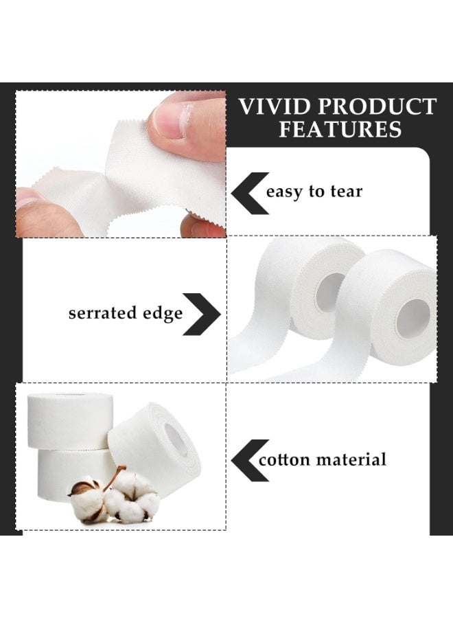 (3 لفات) شريط أصابع من أكسيد الزنك الأبيض - لفائف أصابع معصم قابلة للتنفس، شريط رياضي سهل التمزيق ولا يترك بقايا لحماية الأصابع - 2.5 سم × 10 م - Image 4