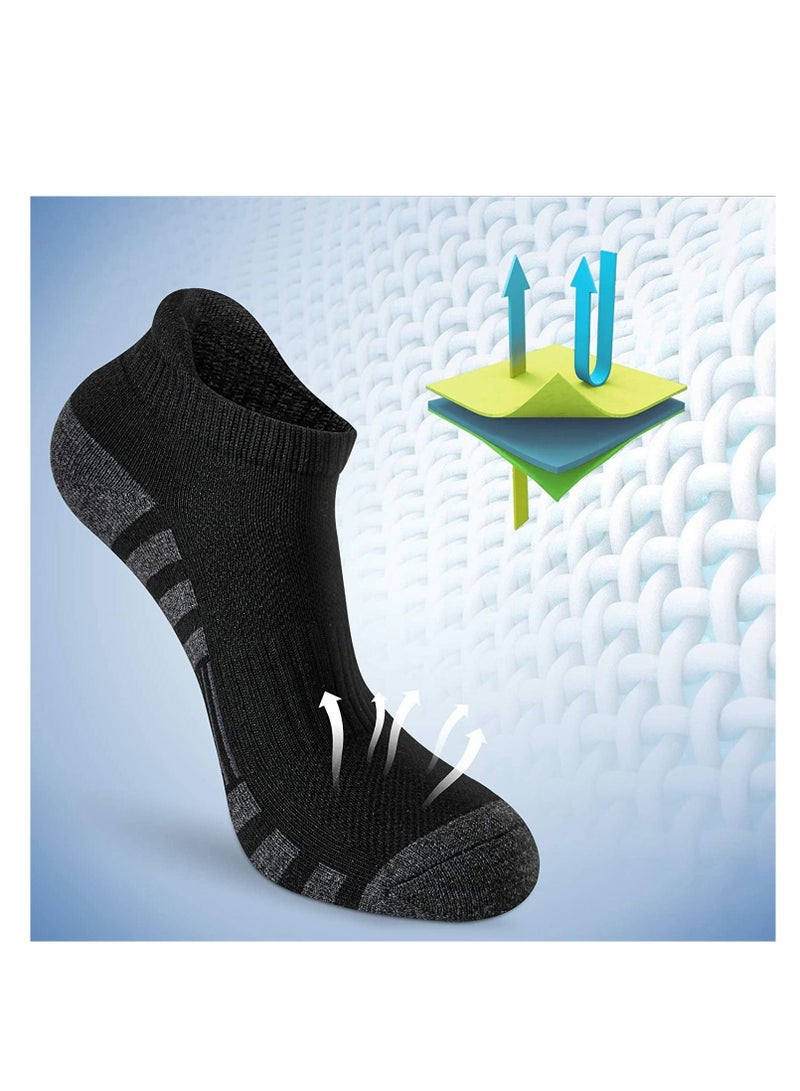 Y&D ELECDON Athletic Running Socks, Ankle Socks Low Cut Cushioned Tab 6 Pack, Breathable Sports for Men and Women - Image 5