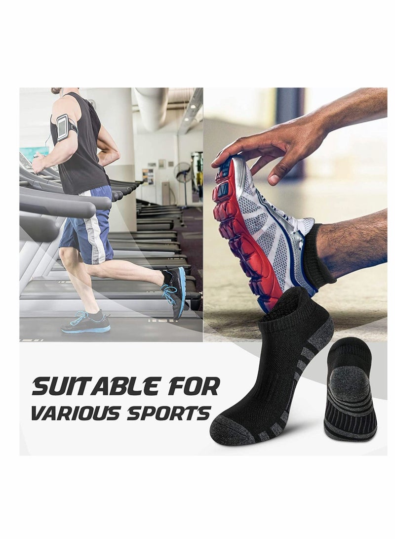 Y&D ELECDON Athletic Running Socks, Ankle Socks Low Cut Cushioned Tab 6 Pack, Breathable Sports for Men and Women - Image 4