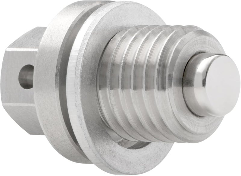 VOTEX DP016 Stainless Steel Engine Oil Drain Plug with Neodymium Magnet (M12 X 1.5 X 14.65 MM) - Image 1